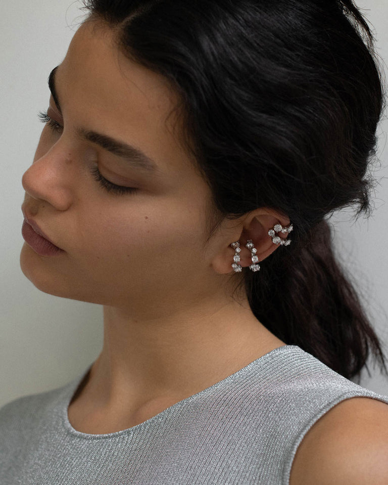 Myth - Zirconia and Rhodium Plated Earrings
