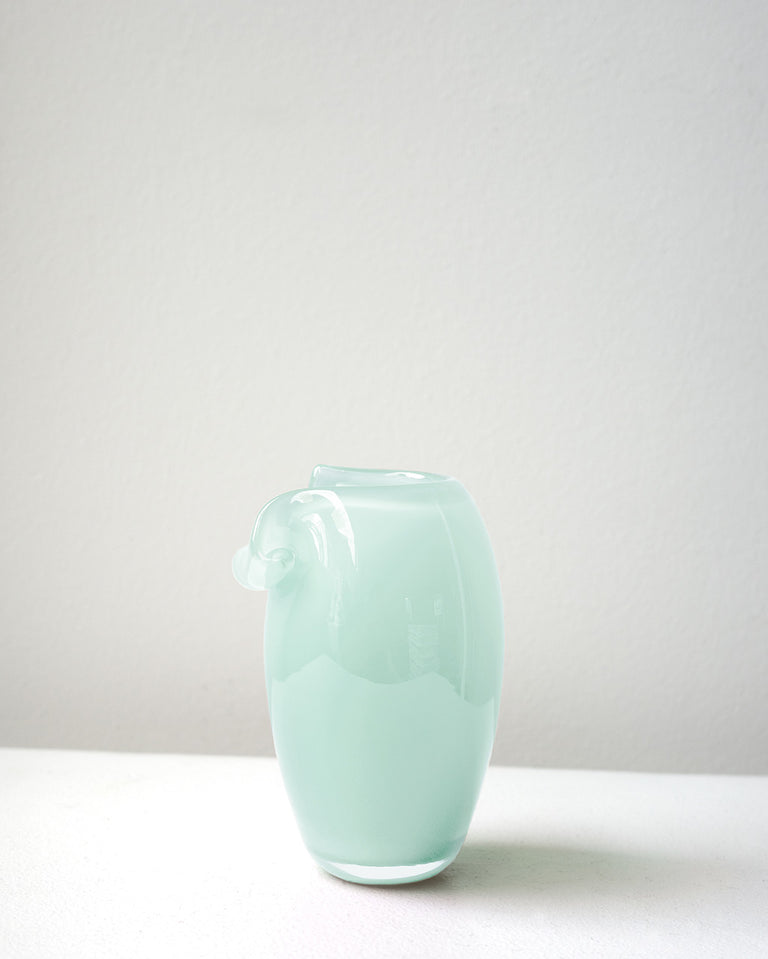B159 - Recycled Glass Mini Vase in Mint Green