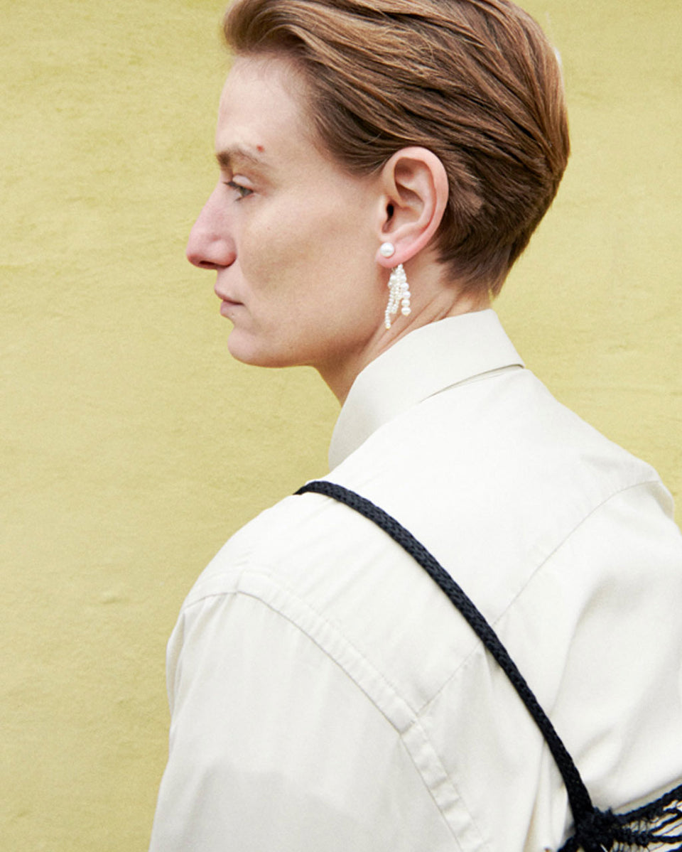 A Slow Sunday in Somerset - Pearl and Recycled Gold Vermeil Earrings