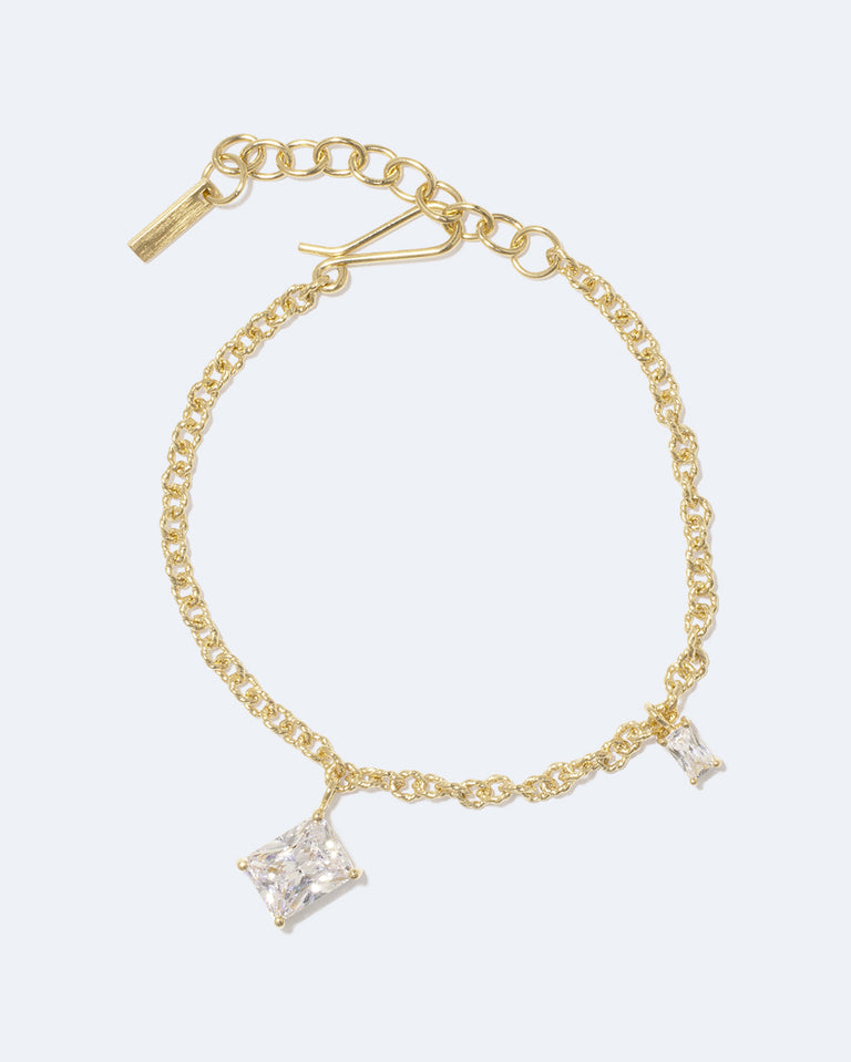 Encrypted Dreams - Zirconia and Gold Vermeil Bracelet
