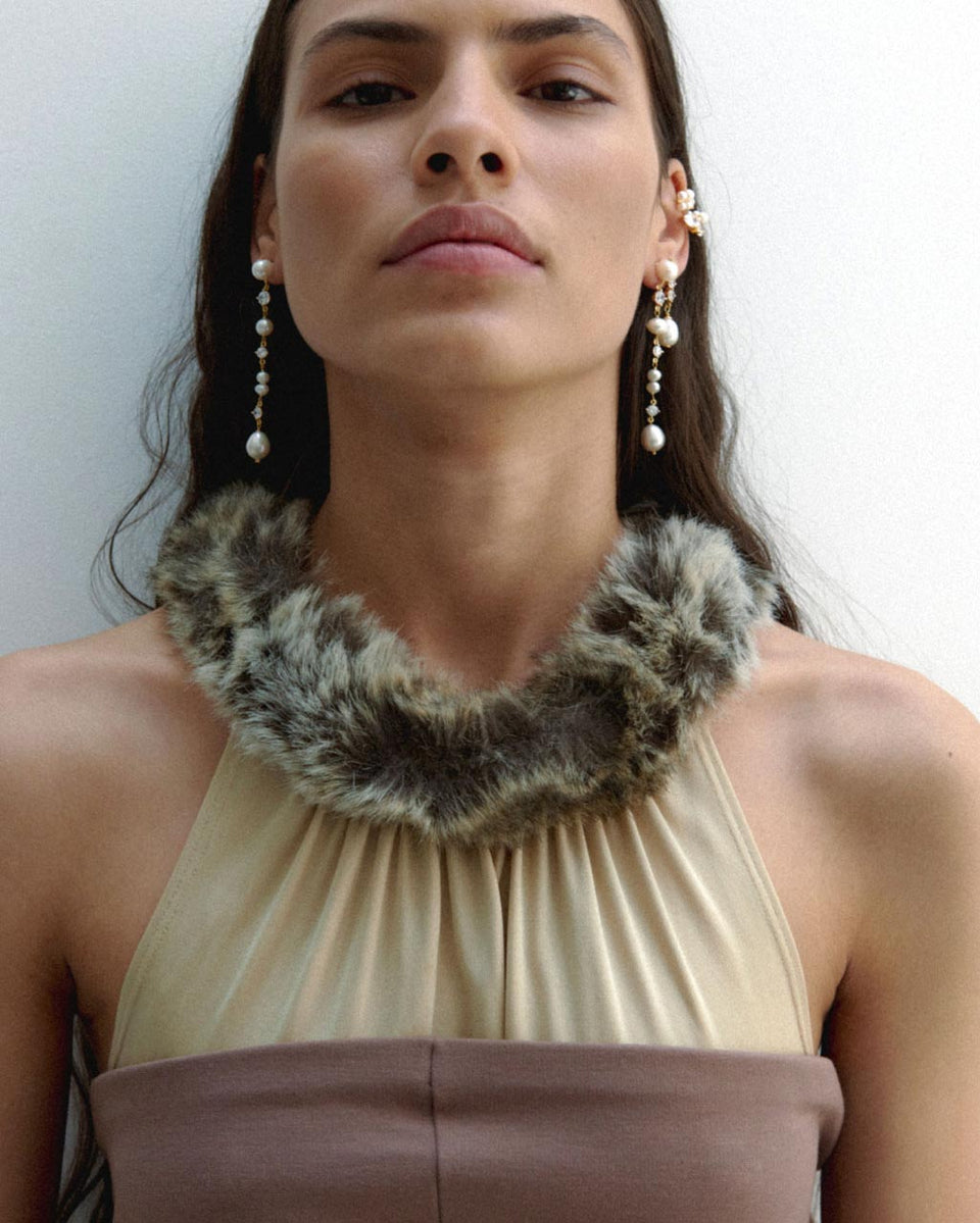 Voyage - Pearl and Zirconia Recycled Gold Vermeil Earrings