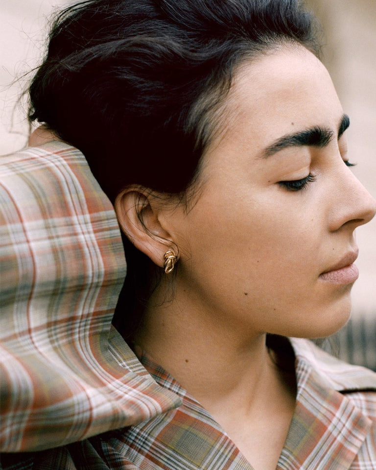 Thread - Recycled Gold Vermeil Earrings