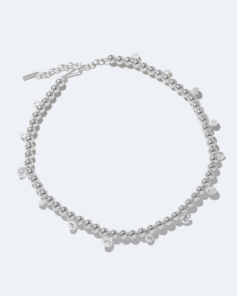 Chaque nuage a son revers — Collier en oxyde de zirconium et argent sterling