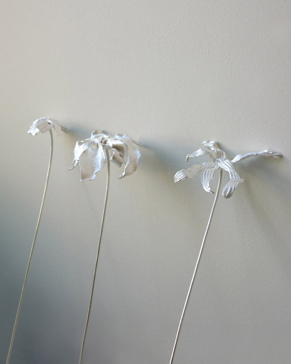 The Ebb II - Flower Ornament in Silver