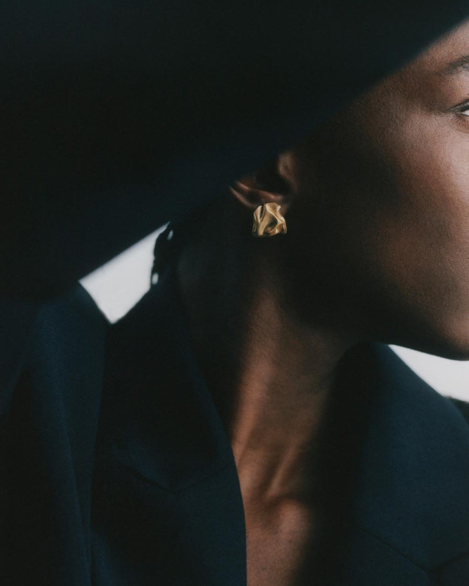 "Notsobig" Groundswell - Recycled Gold Vermeil Earrings