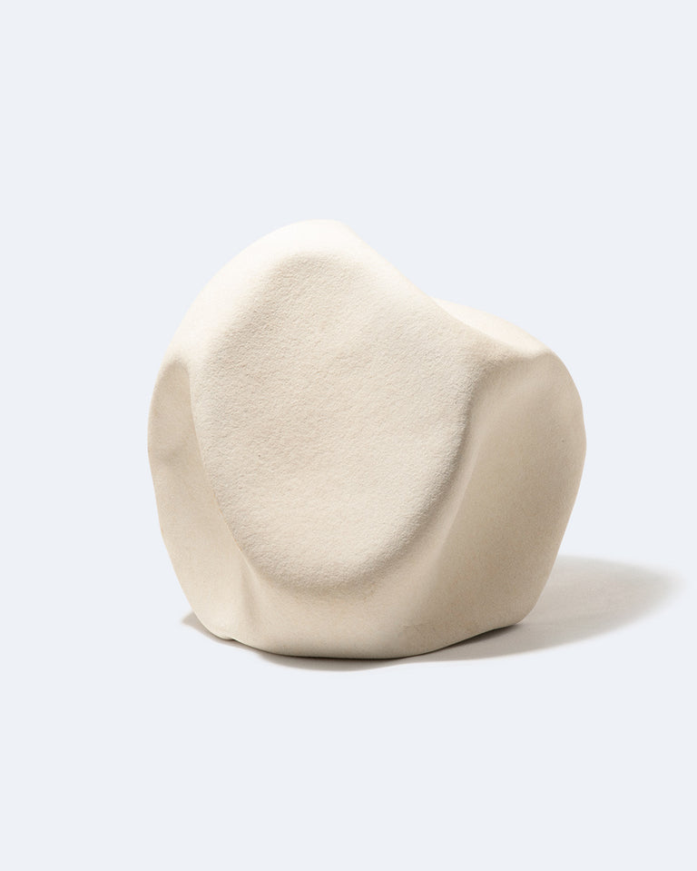 Goliath - Grand vase en céramique texturée beige