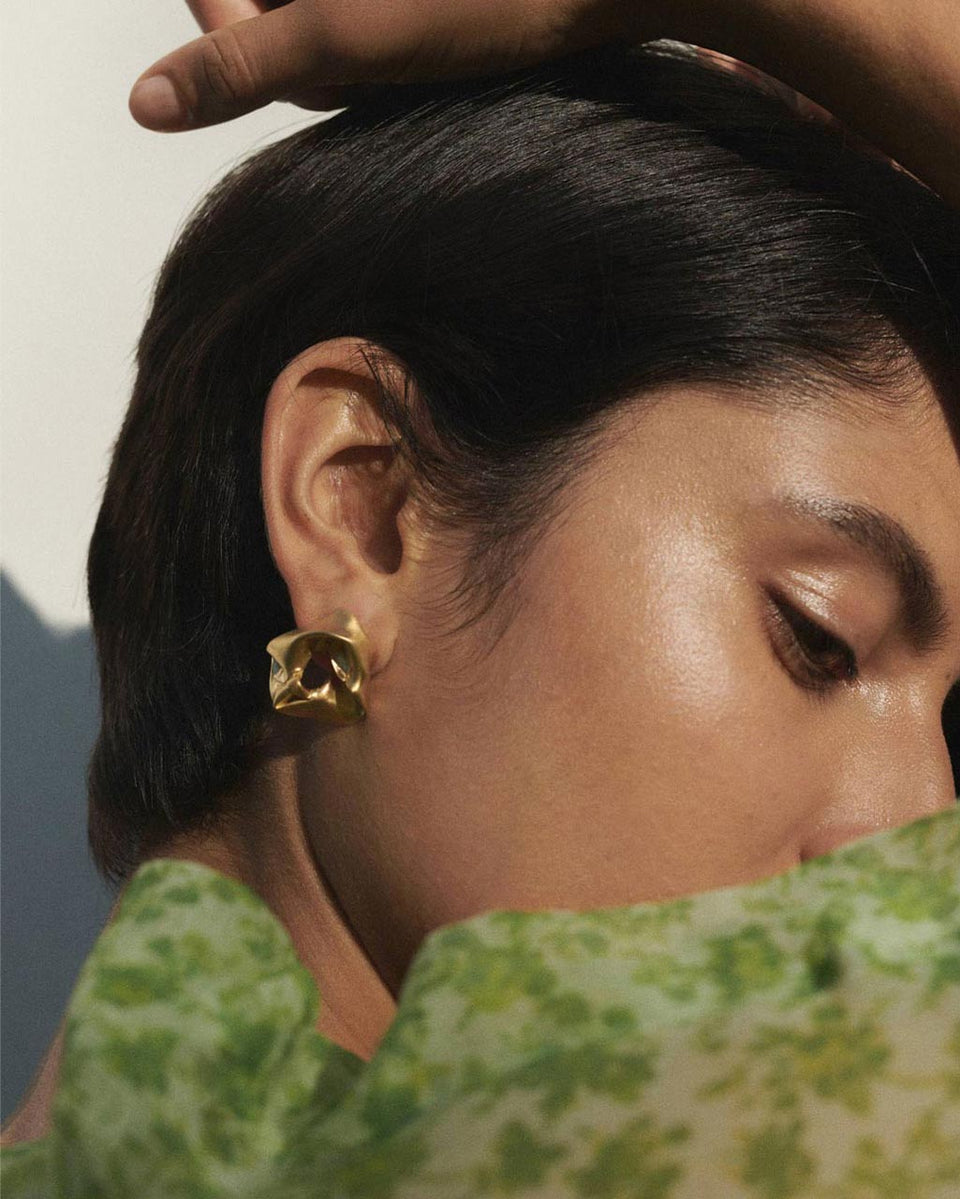 "Notsobig" Scrunch - Recycled Gold Vermeil Earrings
