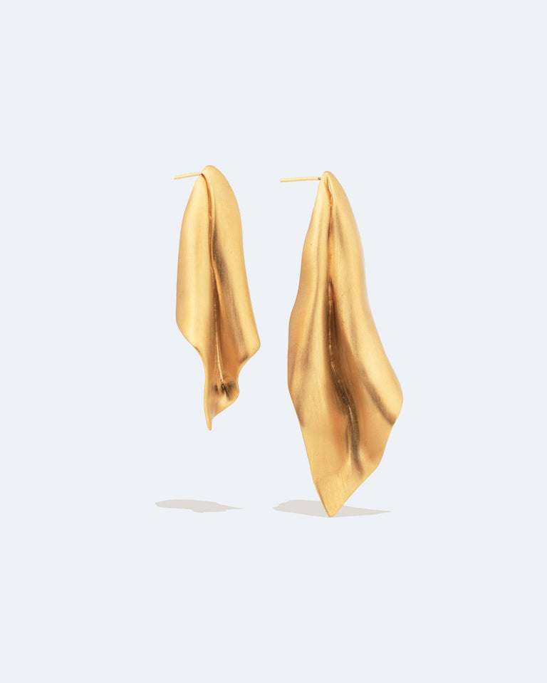 The Dishcloth of the Metropolitan Elite - Gold Vermeil Earrings