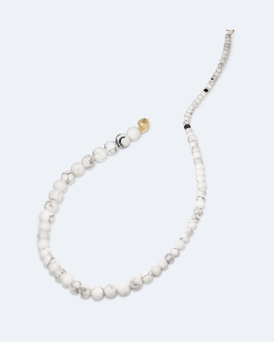 Tidelands - Collier en Howlite Blanche et Vermeil Recyclé