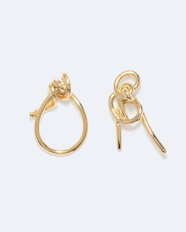 Boucles d'oreilles en vermeil d'or recyclé "Notsobig" Thread II