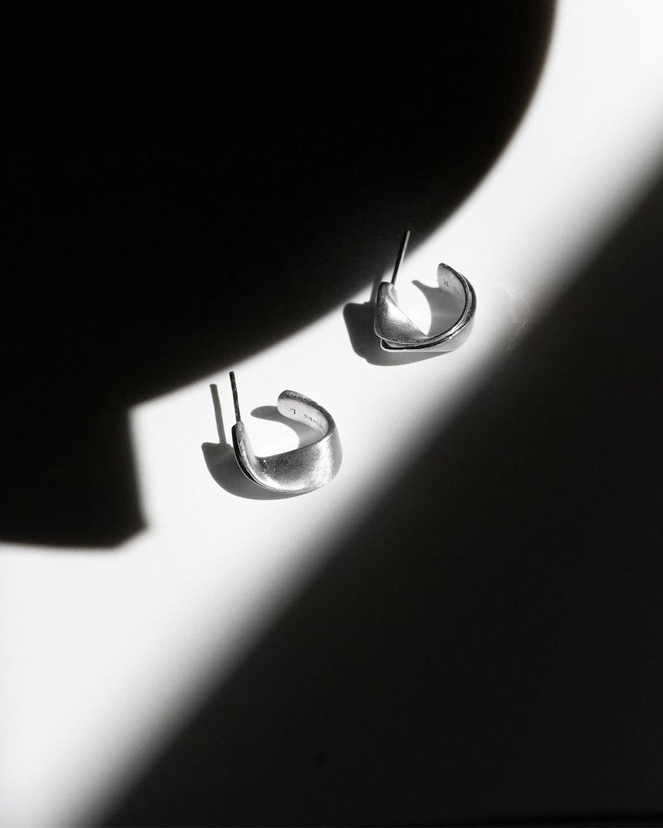 Plume - Recycled Silver Earrings