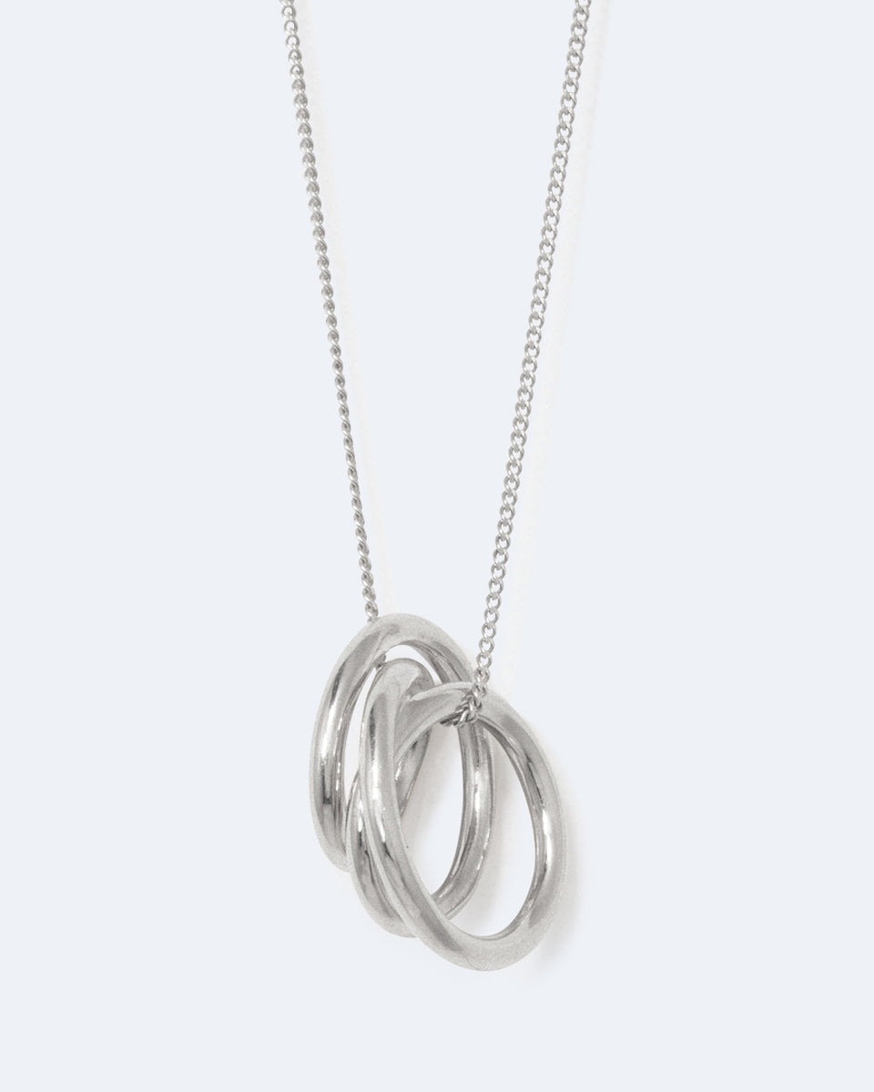 Pendentif Plaqué Platine - Flow