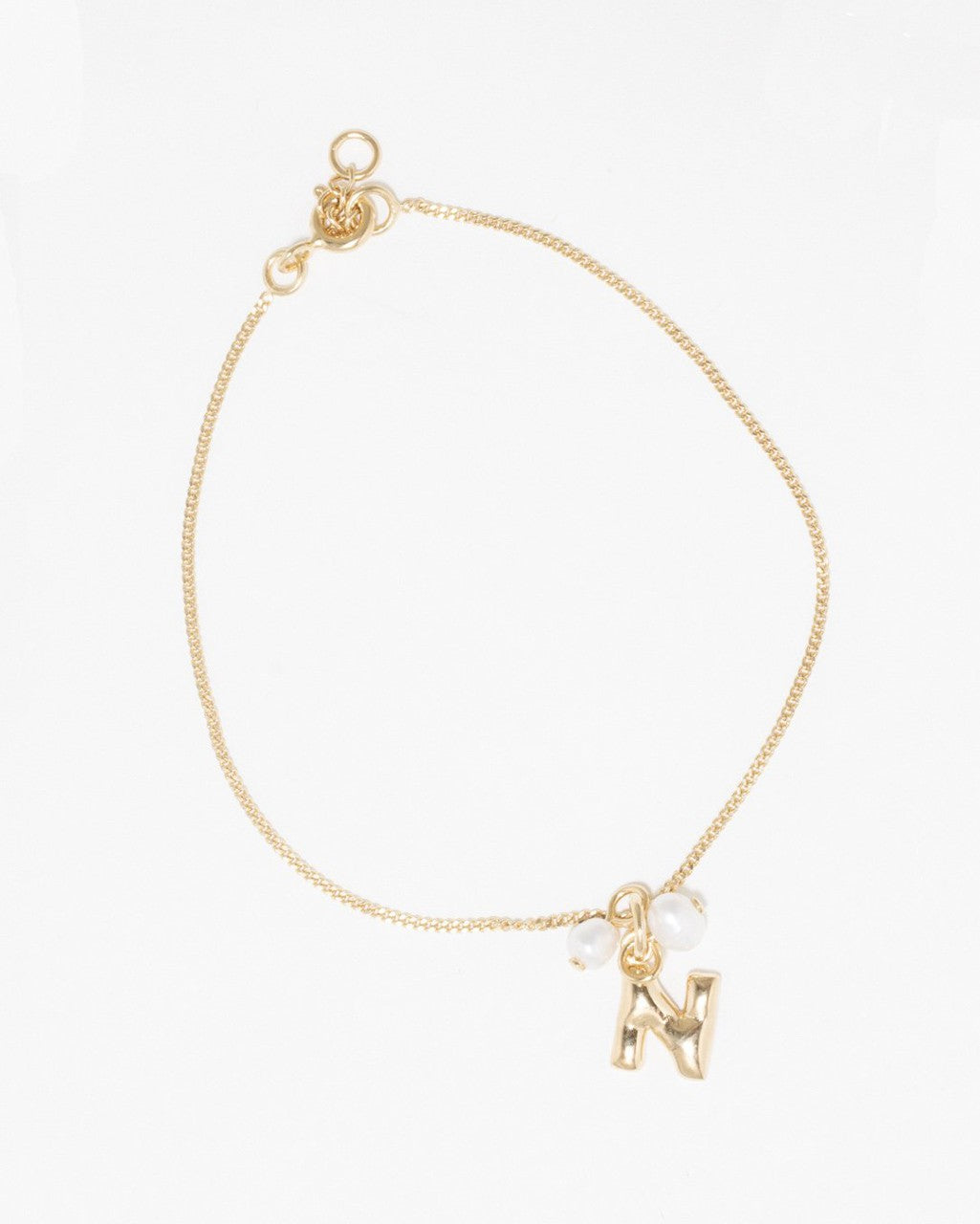 Classicworks™ N - Gold Vermeil and Pearl Bracelet