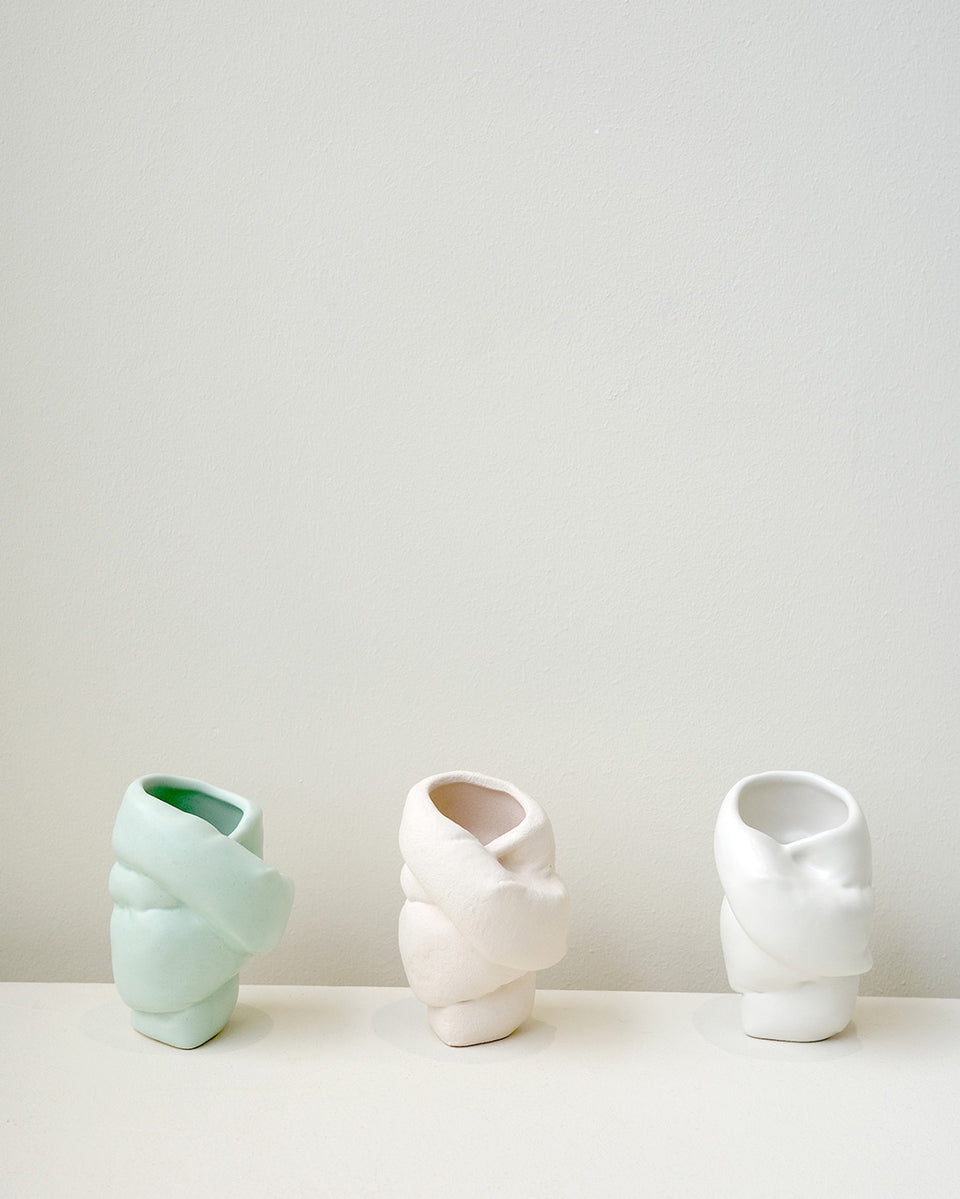 Well Wrapped - Small Vase in Matte White