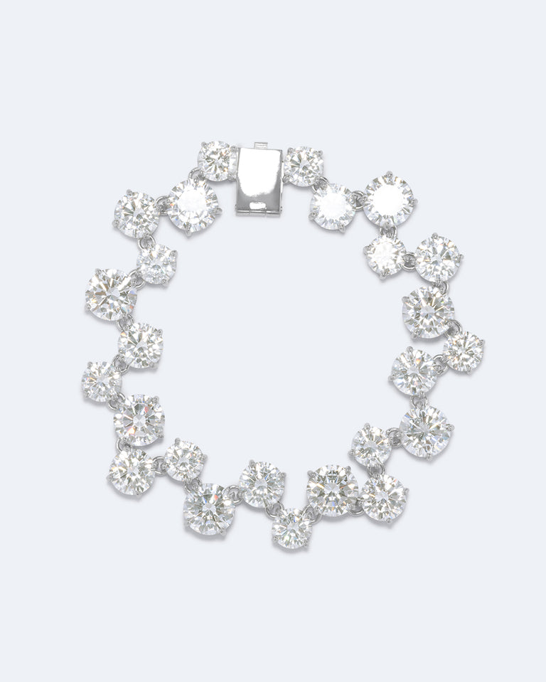 Winter Solstice - Zirconia and Rhodium Plated Bracelet