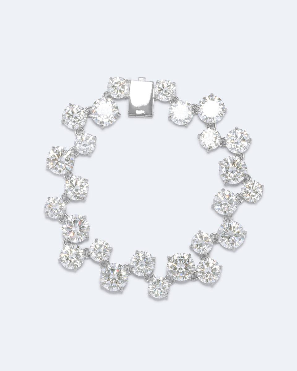 Winter Solstice - Zirconia and Rhodium Plated Bracelet