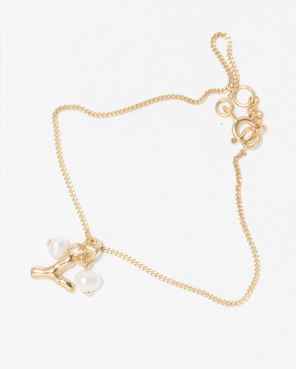 Bracelet Classiqueworks™ Y - perle et vermeil en or recyclé
