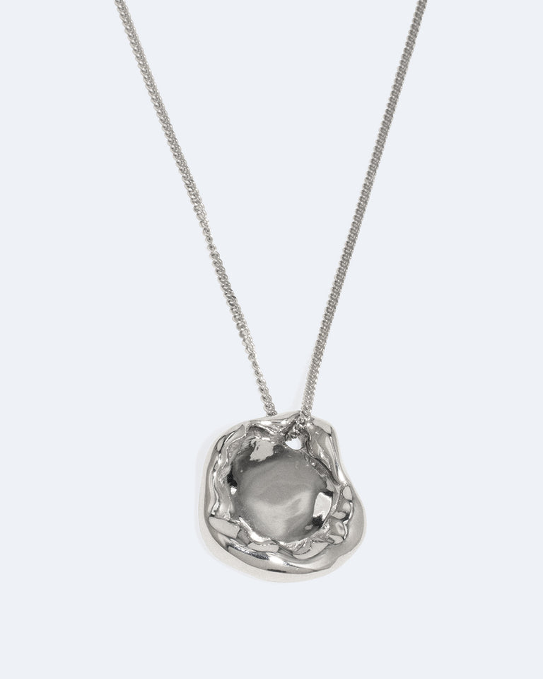 H60 - Pendentif plaqué rhodium