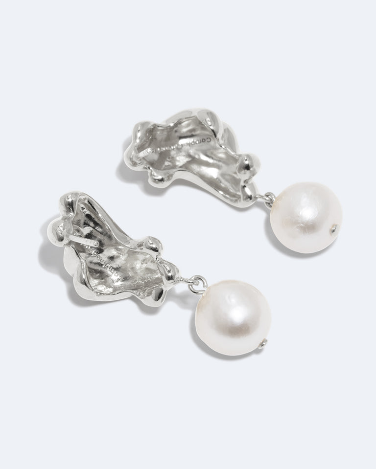 R2199 - Boucles d'oreilles perle et argent recyclé