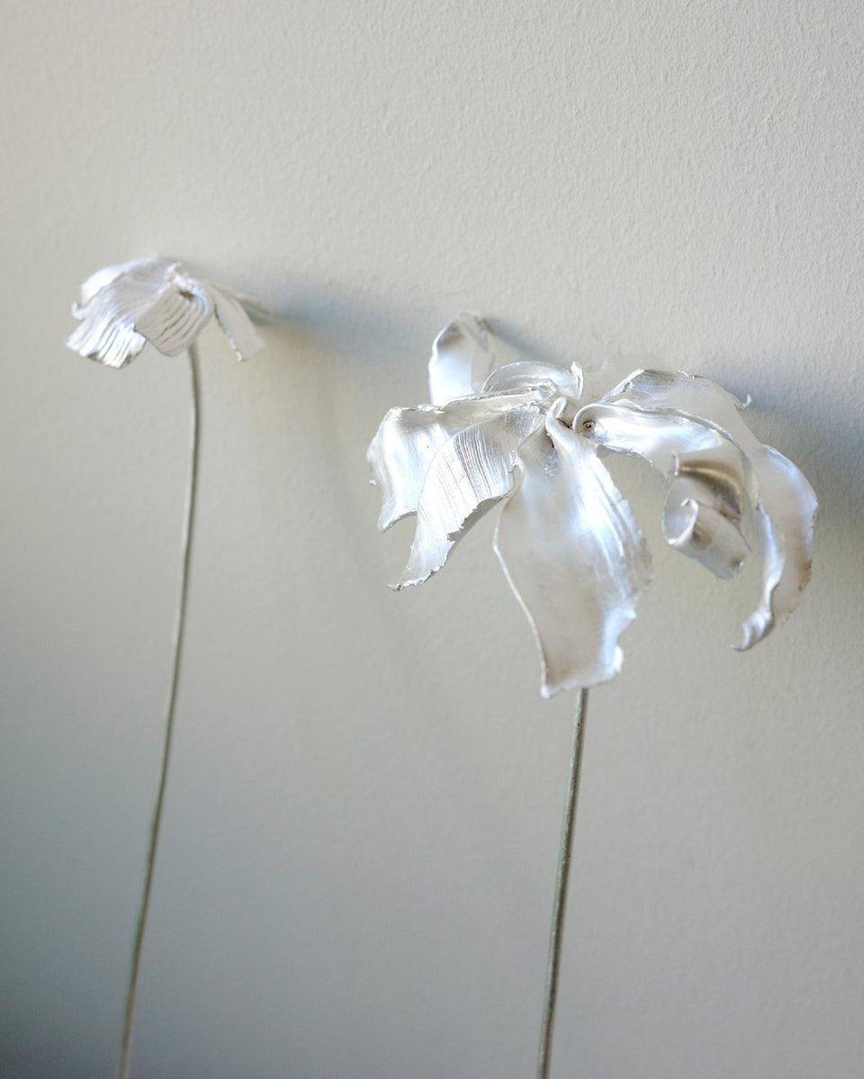The Ebb II - Flower Ornament in Silver
