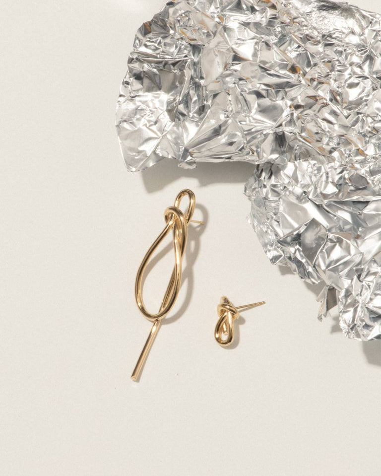 Thread - Recycled Gold Vermeil Earrings