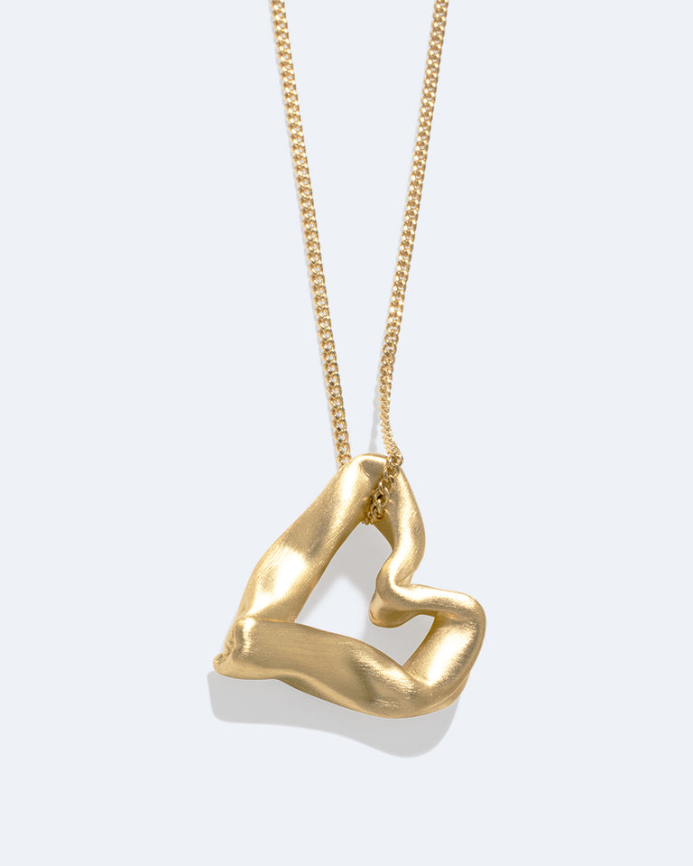 Le cœur n'est pas une métaphore - Pendentif en vermeil recyclé