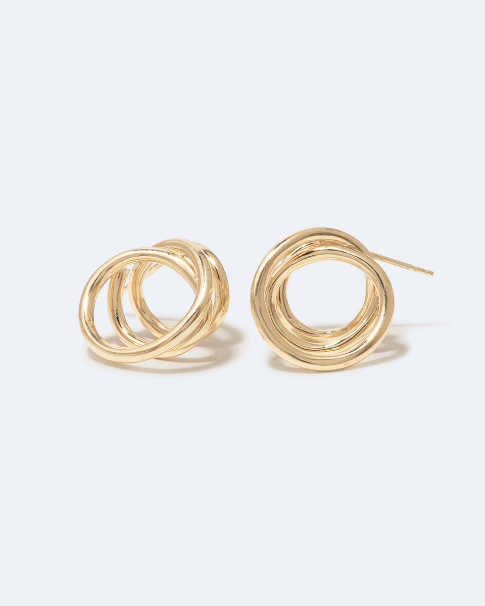Flow - Boucles d'oreilles en vermeil d'or recyclé