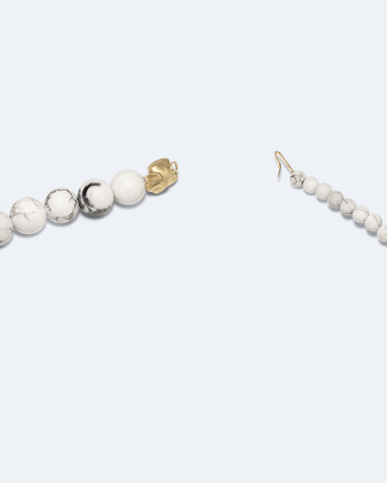 Tidelands - Collier en Howlite Blanche et Vermeil Recyclé