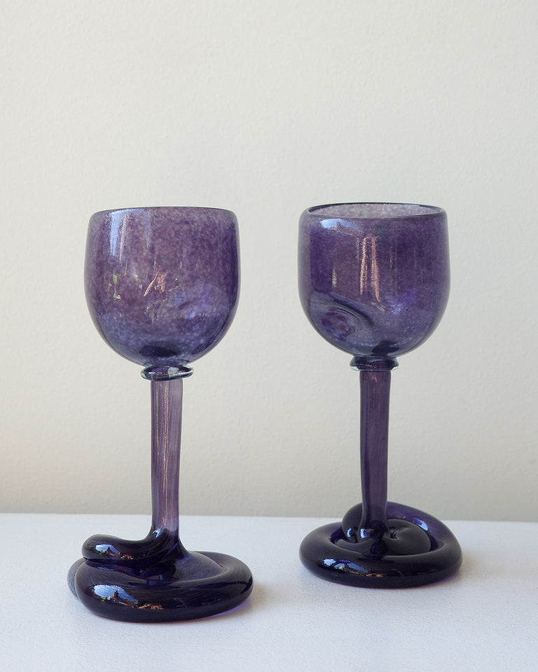 Thaw - Ensemble de 2 verres à vin recyclés violets