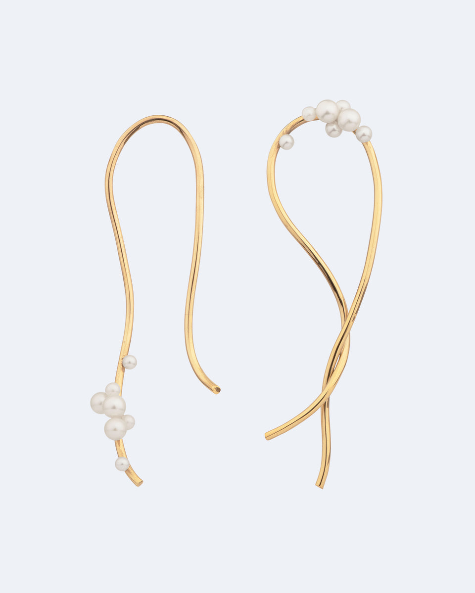 Wild Relatives - Pearl and Gold Vermeil Earrings