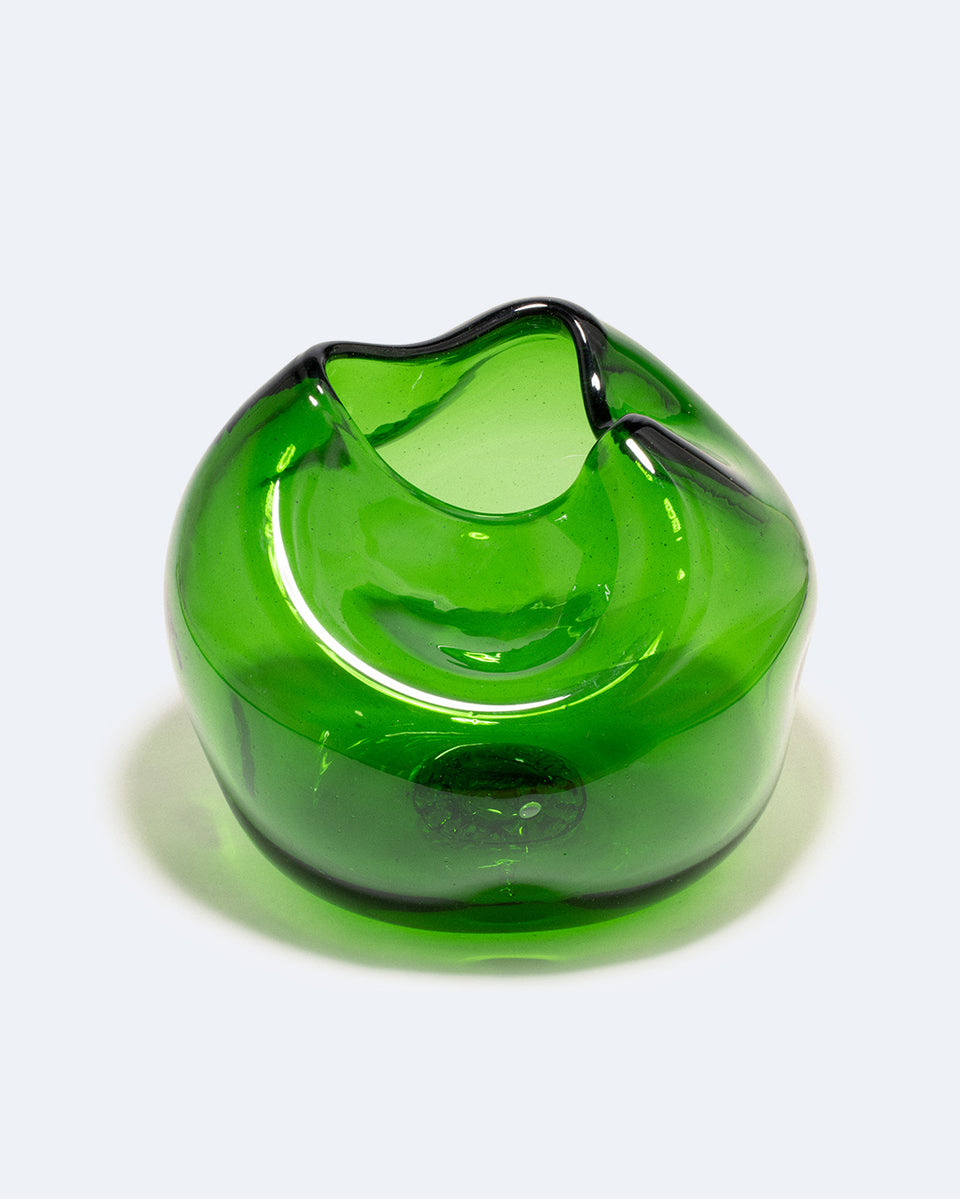 The Bubble to End all Bubbles - Recycled Glass Vase in Green