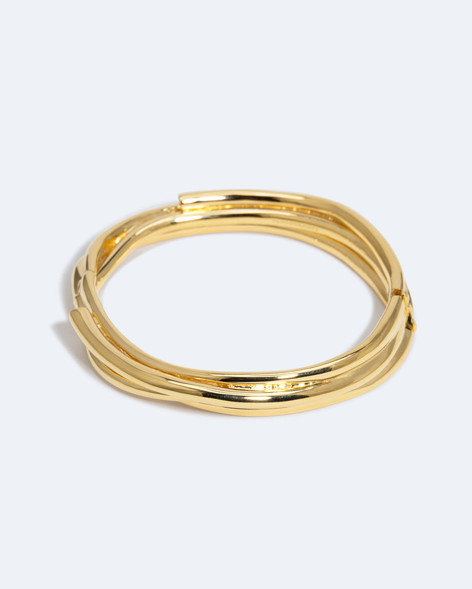 The Shifting Ground Beneath Our Feet - Gold Plated Bangle