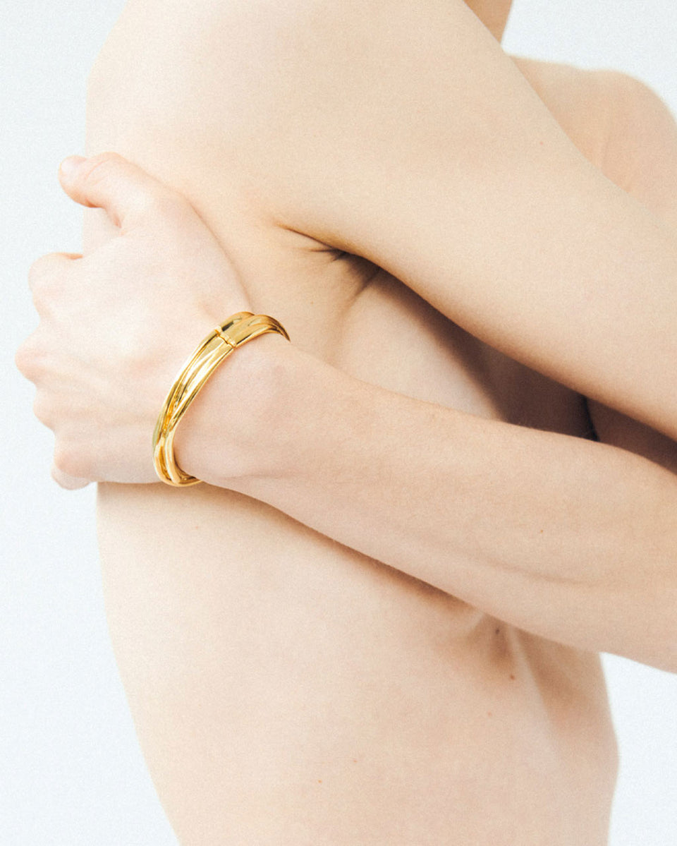 The Shifting Ground Beneath Our Feet - Gold Plated Bangle