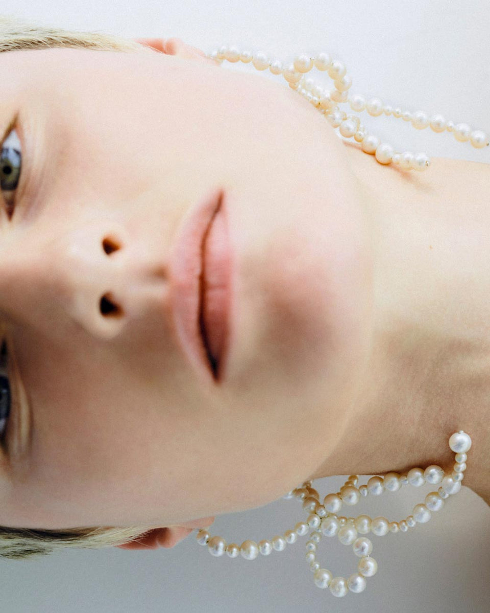Boucles d'oreilles « Whopping Great » avec perles et argent recyclé
