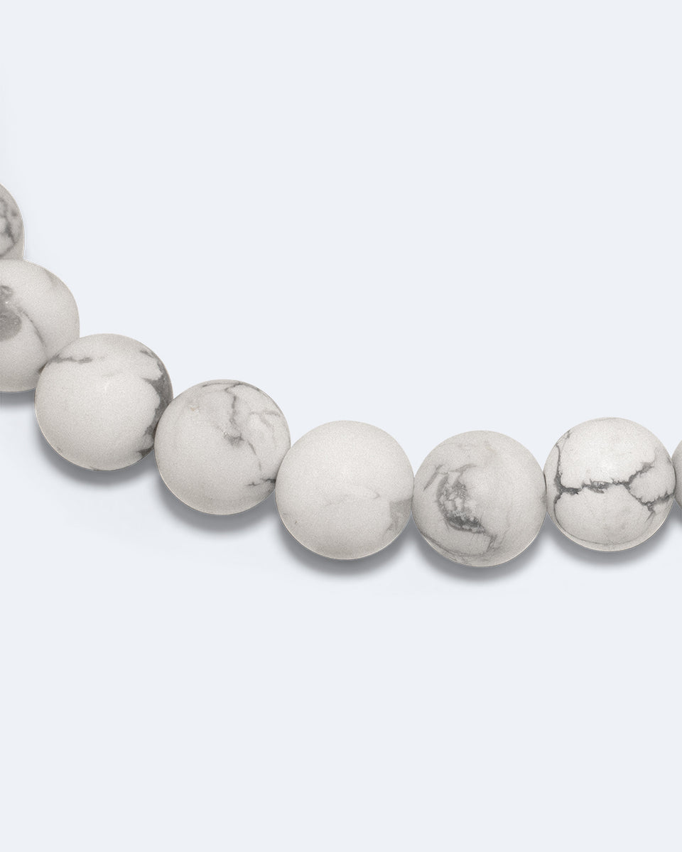 Tidelands - Collier en Howlite Blanche et Vermeil Recyclé