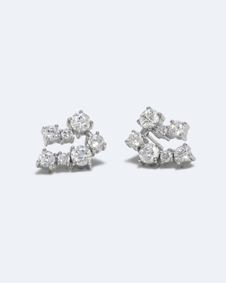 Myth - Zirconia and Rhodium Plated Earrings