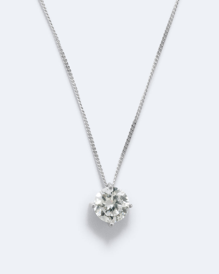 The Keeper - Zirconia and Recycled Silver Pendant