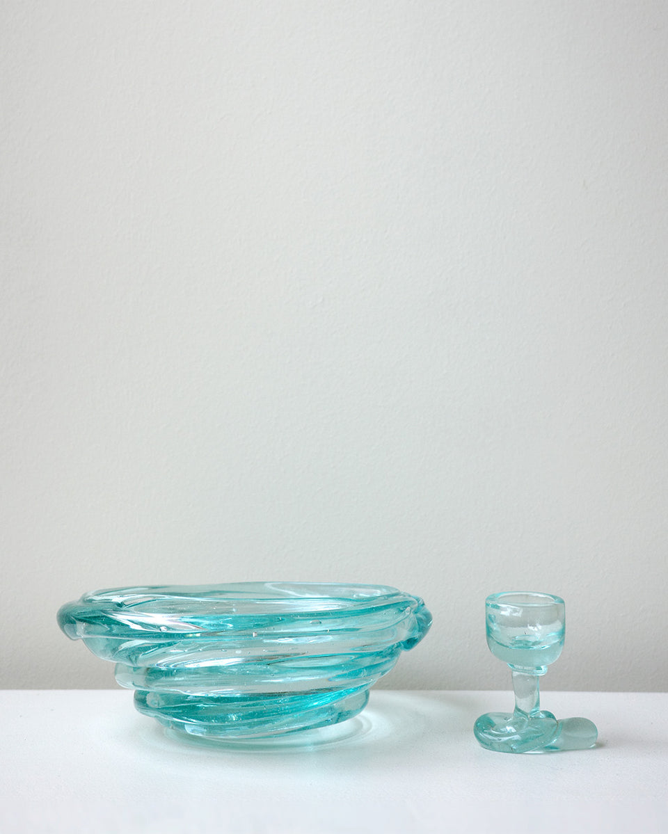 Sirena - Recycled Glass Medium Vase in Clear