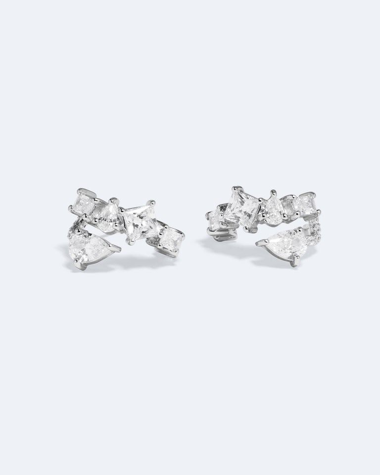 Z87 - Boucles d'oreilles en zircon et argent recyclé