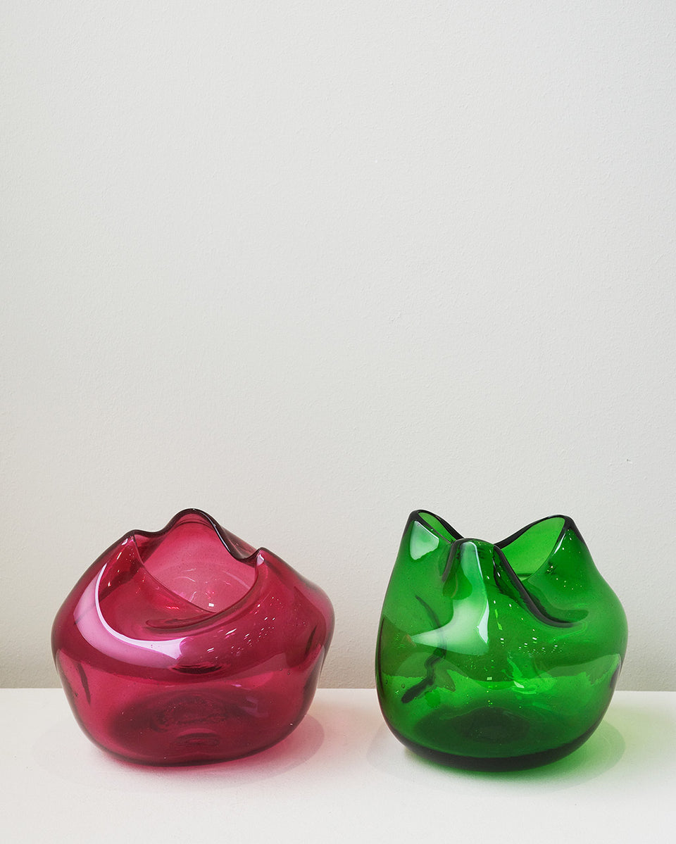 The Bubble to End all Bubbles - Recycled Glass Vase in Green