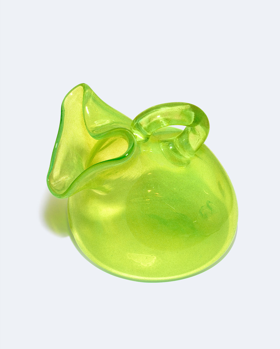 "Notsobig" Thaw - Small Recycled Glass Small Jug in Acid Green