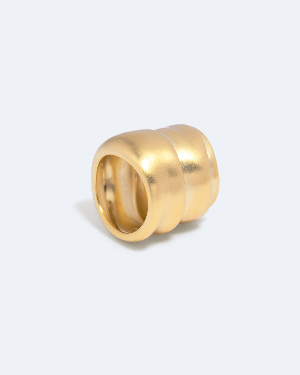 Estran - Bague plaquée or satiné