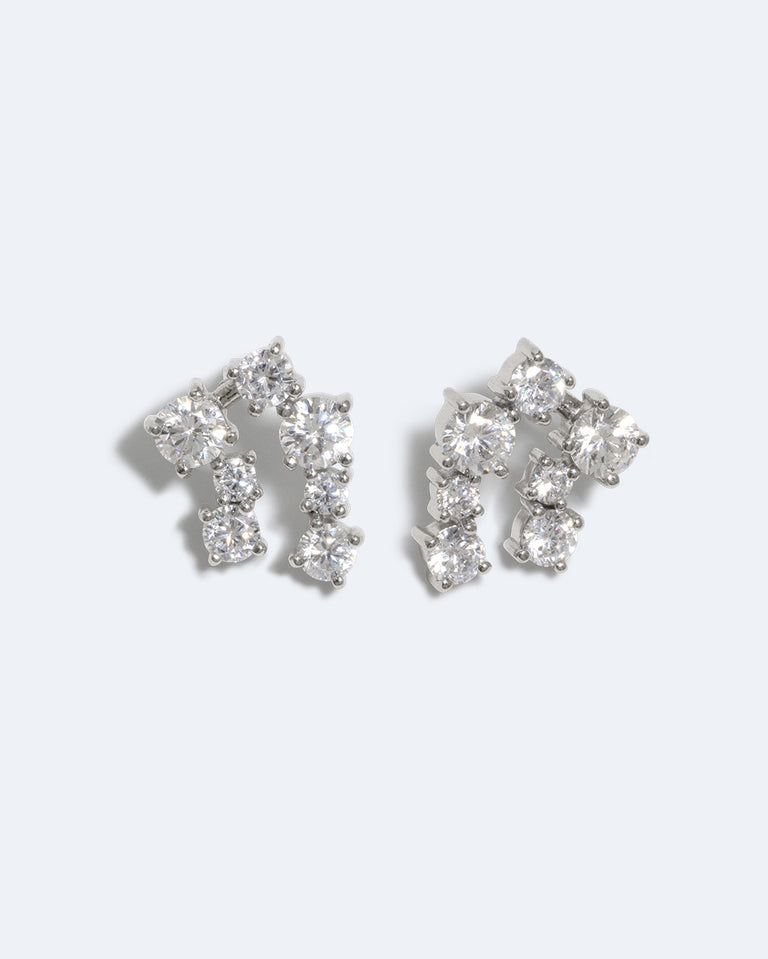 Myth - Zirconia and Rhodium Plated Earrings