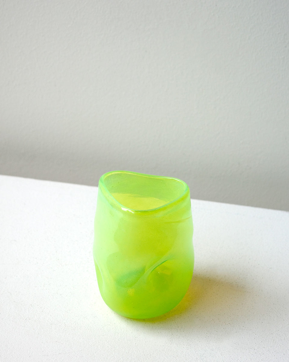 Thaw - Recycled Glass Tumbler in Acid Green