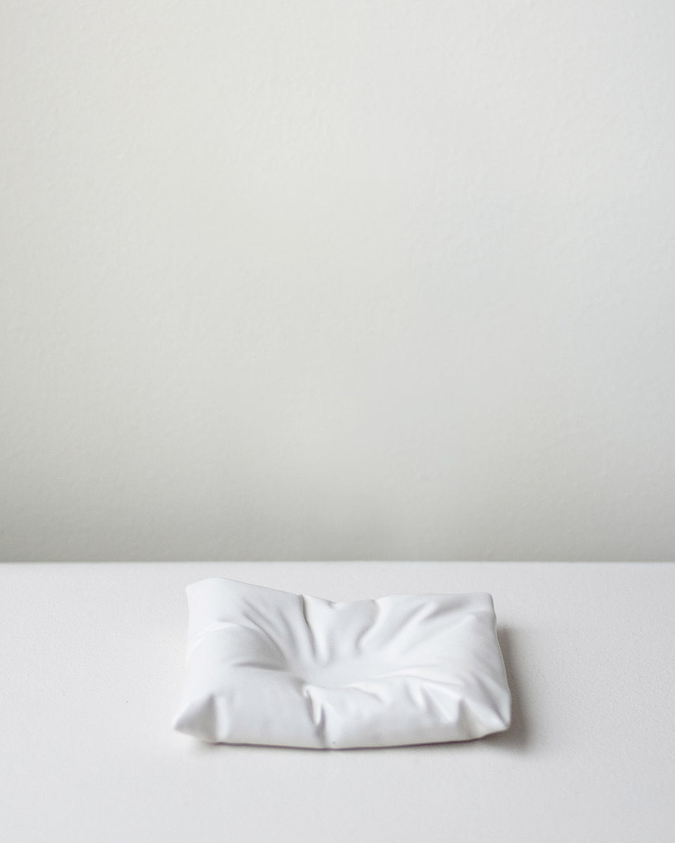 Plush - Ceramic Cushion in Matte White