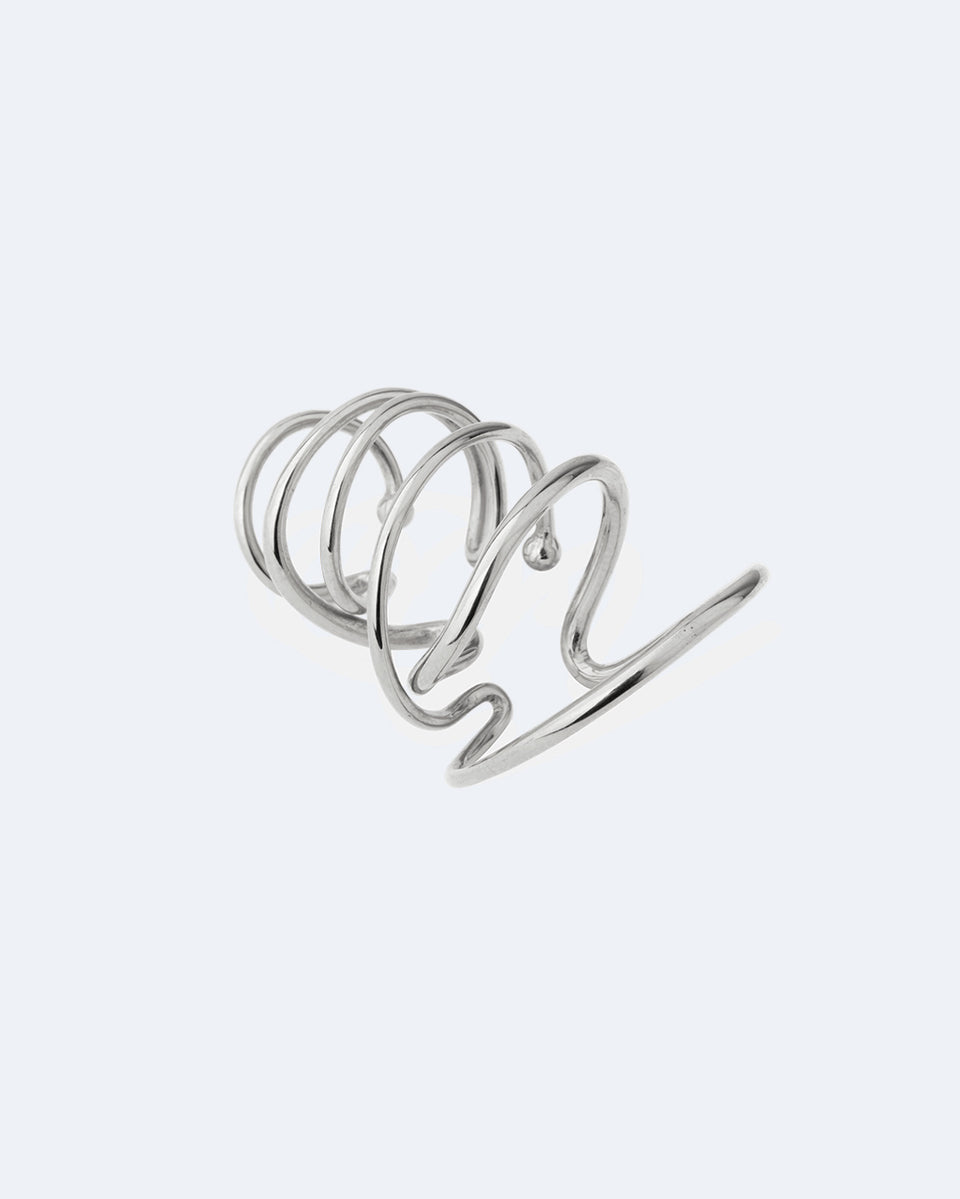 Bend in the River - Recycled Silver Ear Cuff