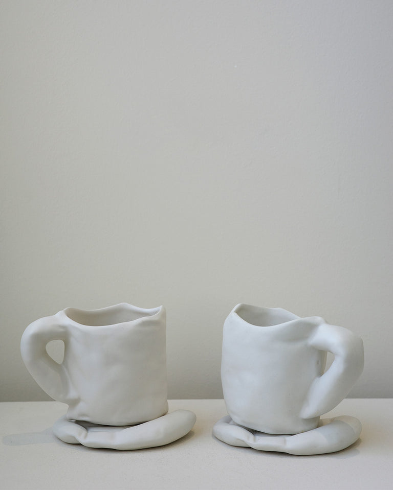 Stand Back! This Coaster is Deflating - Set of 2 Coasters in Matte White