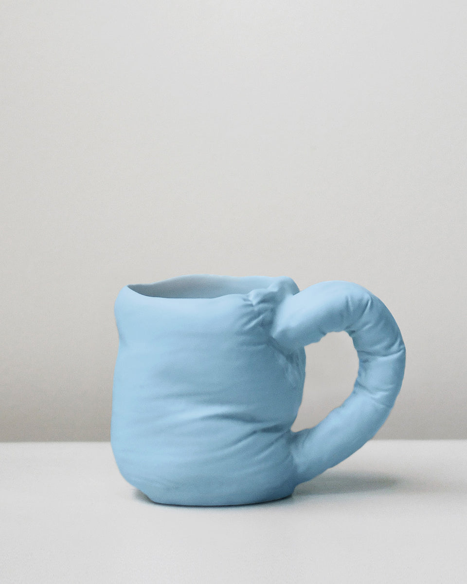 "Stuffed" - Mug in Matte Blue