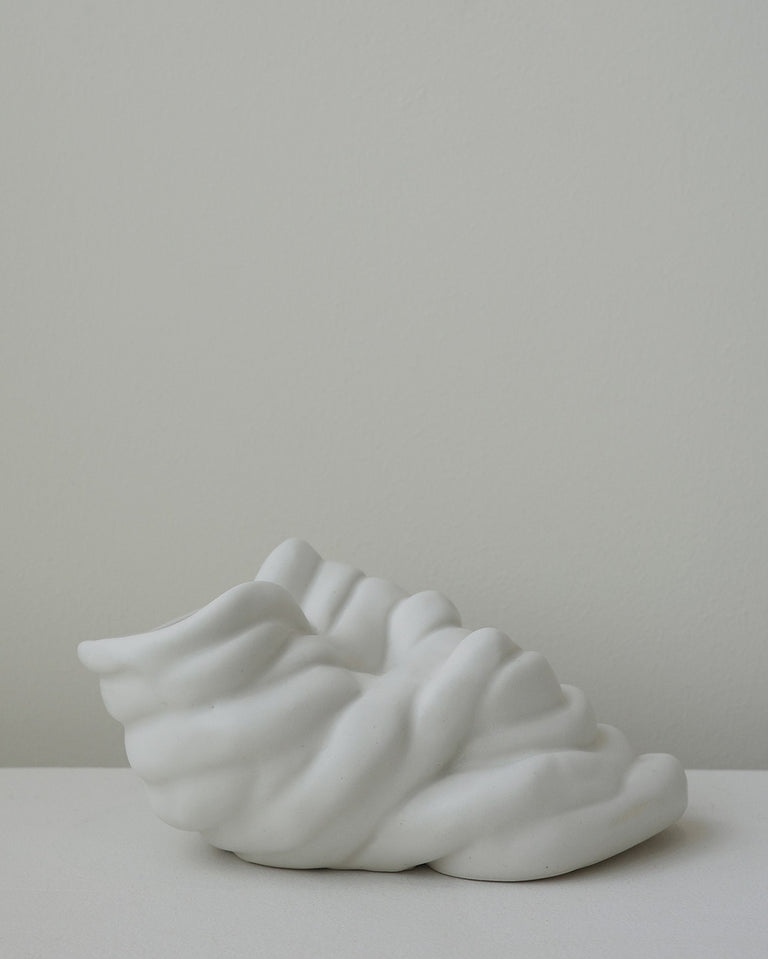 Ne vous avachissez pas ! - Vase moyen blanc mat