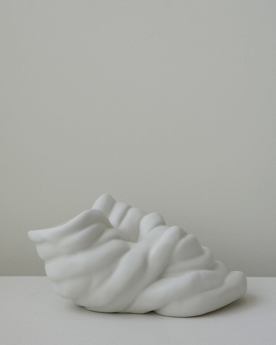 Ne vous avachissez pas ! - Vase moyen blanc mat